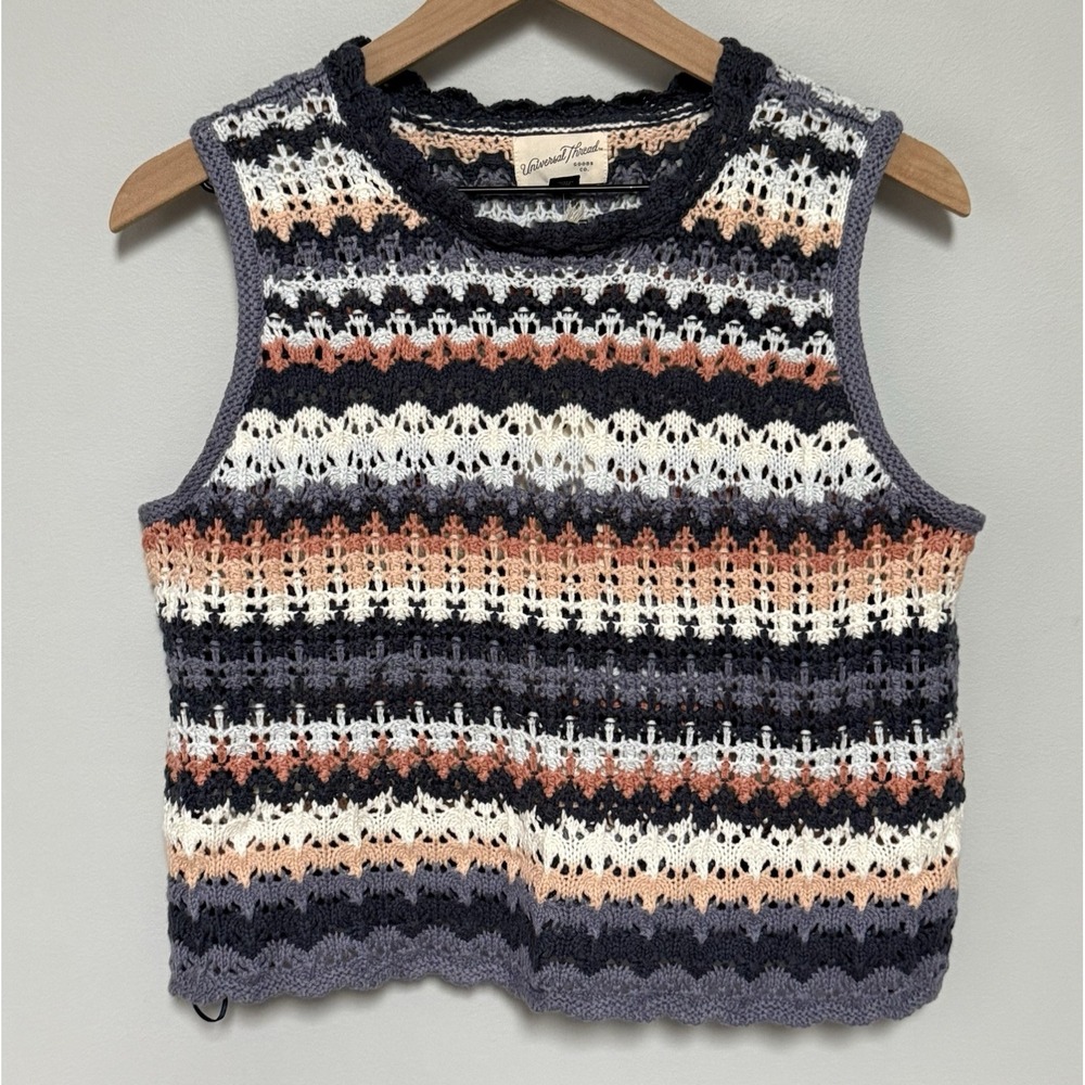 Universal Thread Crocheted Stripe Tank Top